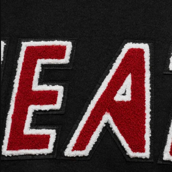 NWT NBA Miami Heat Mitchell & Ness Hardwood Classic Wool Bomber Varsity Jacket - Picture 7 of 7